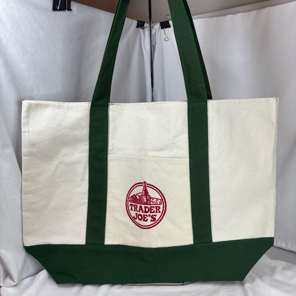 TRADER JOE’S Large Canvas Tote Bag- World’s Most Coveted US-Exclusive Carry NWT - Picture 3 of 8